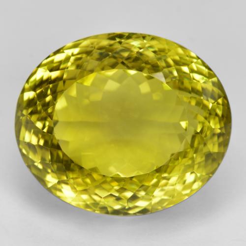 49.99ct 天然 中黄色 石英, 椭圆形, VVS