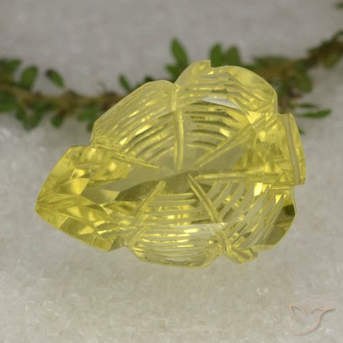 19.07ct 天然 淡黄色 石英, 花式切割, 透明