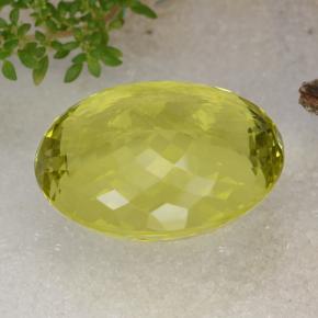 67.14克拉天然黄色石英，椭圆形切割，28.5×24.2毫米，VVS