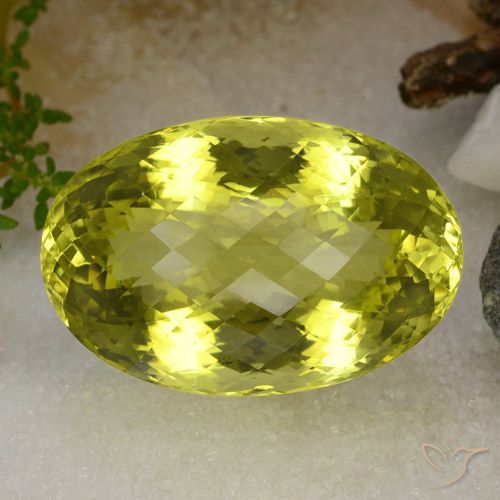 115.73ct 天然 鲜艳的黄色 石英, 椭圆形, VVS