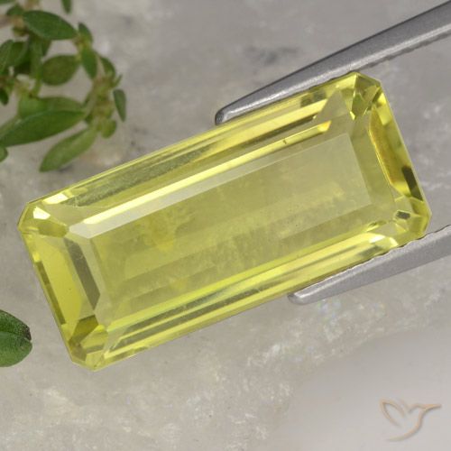 7.14ct 天然 淡黄色 石英, 祖母绿式切割, VVS-VS