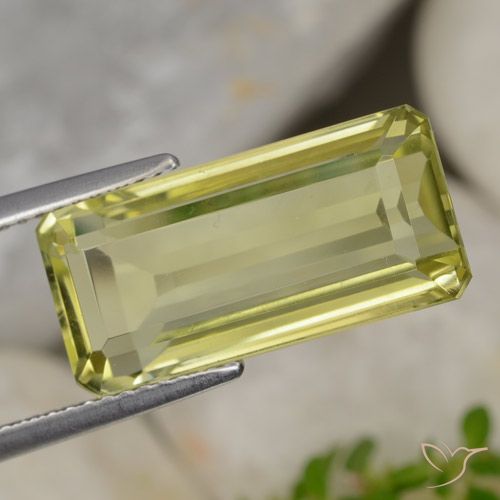 8.90ct 天然 浅玉米黄 石英, 祖母绿式切割, VVS-VS