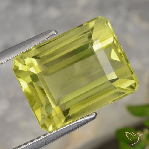 9.99ct 天然 淡黄色 石英, 祖母绿式切割, VVS-VS
