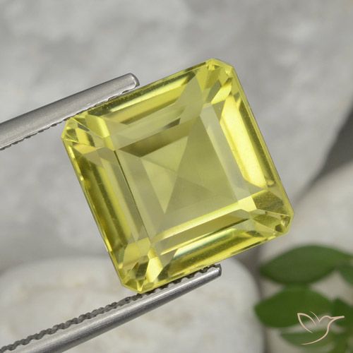 9.98ct 天然 淡黄色 石英, 祖母绿式切割, VVS-VS