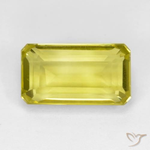 5.20ct 天然 菠萝黄 石英, 祖母绿式切割, VVS-VS