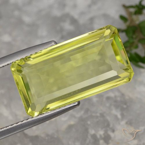 10.27ct 天然 淡黄色 石英, 祖母绿式切割, VVS-VS