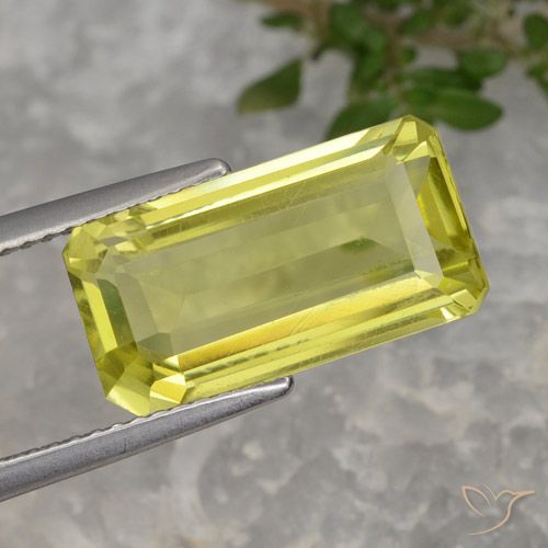 5.60ct 天然 淡黄色 石英, 祖母绿式切割, VVS-VS