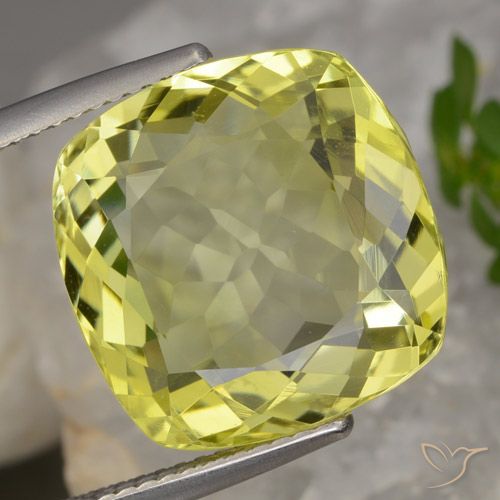 14.34ct 天然 淡黄色 石英, 软垫, VVS