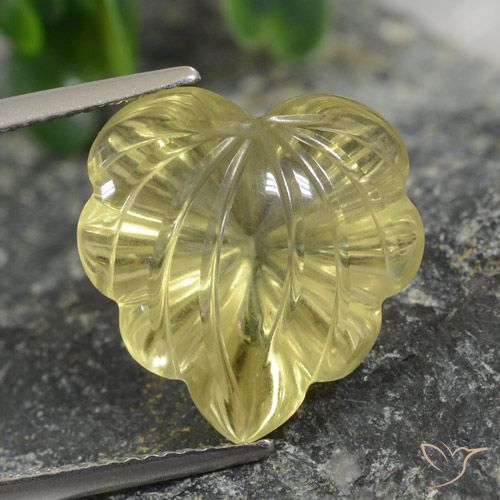 10.42ct 天然 中浅黄色 石英, 花形切割, 透明