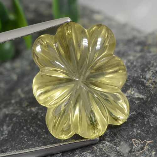 9.60ct 天然 中浅黄色 石英, 花形切割, 透明