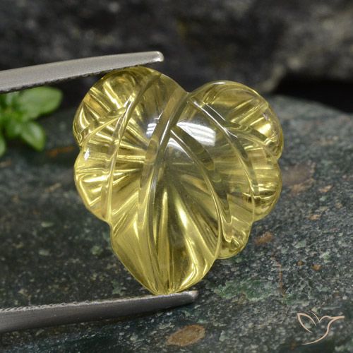 12.04ct 天然 浅金色 石英, 花形切割, 透明
