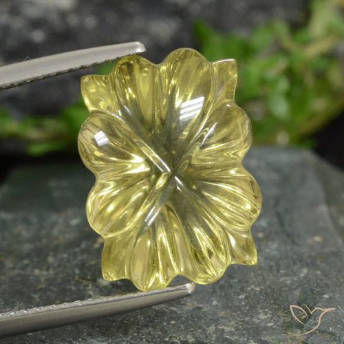 10.48ct 天然 拉古纳黄 石英, 花形切割, 透明