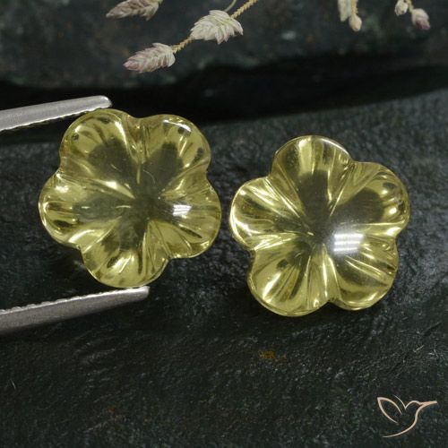 8.80ctw 天然 绿黄色 石英, 花形切割, 透明