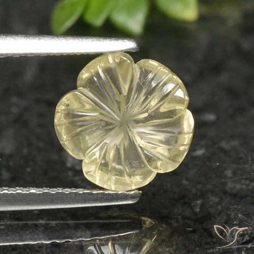 1.90ct 天然 淡黄色 石英, 花形切割, 透明