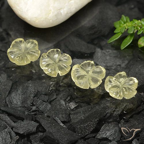 5.12ctw 天然 淡黄色 石英, 花形切割, 透明