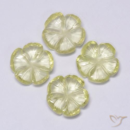7.69ctw 天然 拉古纳黄 石英, 花形切割, 透明