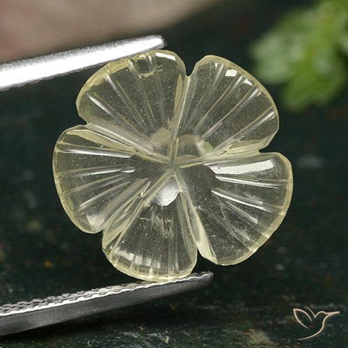 2.82ct 天然 中黄色 石英, 花形切割, 透明