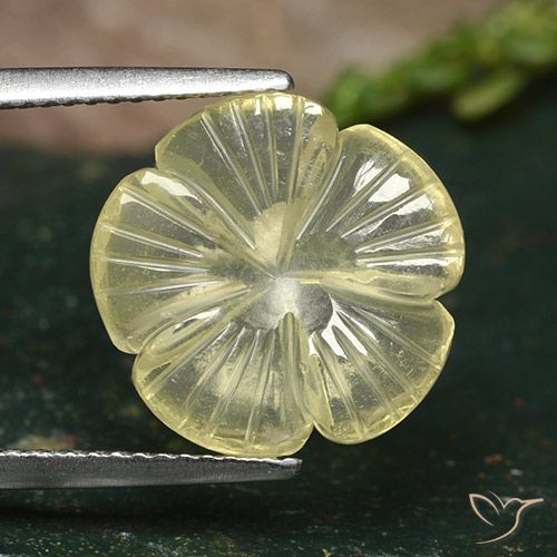 5.17ct 天然 中黄色 石英, 花形切割, 透明