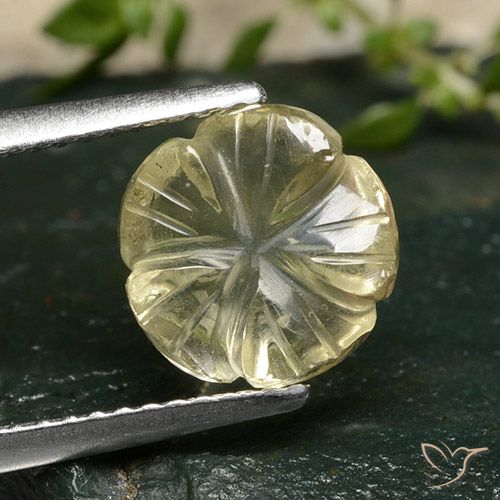 2.71ct 天然 淡奶油黄色 石英, 花形切割, 透明
