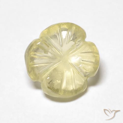 1.89ct 天然 淡黄色 石英, 花形切割, 透明