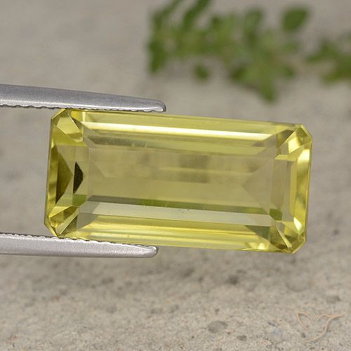 10.22ct 天然 淡菠萝黄 石英, 祖母绿式切割, VVS-VS