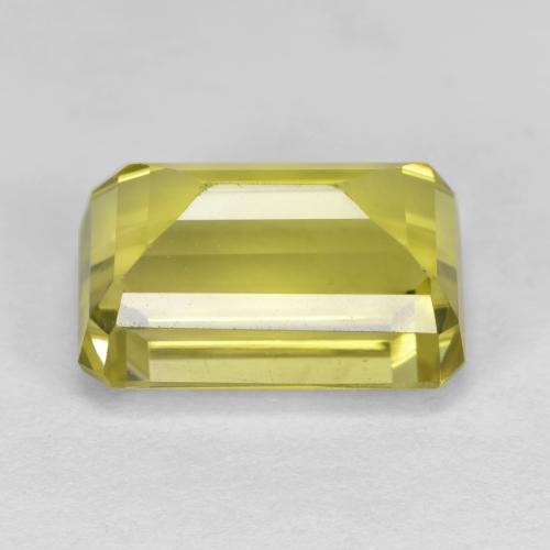 6.77克拉天然黄色石英，祖母绿式切割，13×8.2毫米，VVS-VS