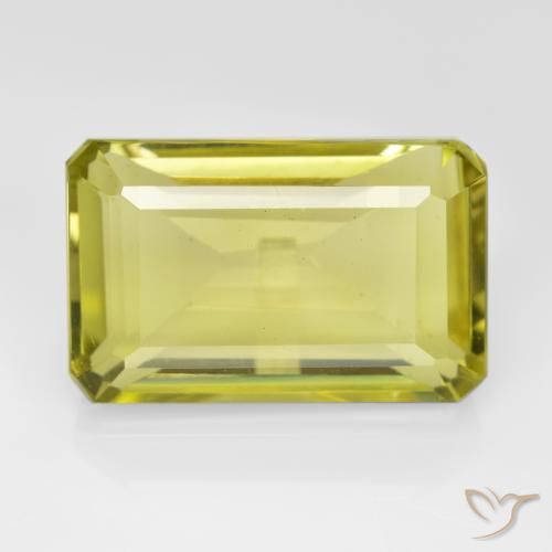 8.70ct 天然 中黄色 石英, 祖母绿式切割, VVS-VS
