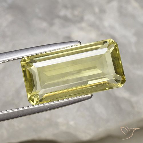 8.03ct 天然 菠萝黄 石英, 祖母绿式切割, VVS-VS