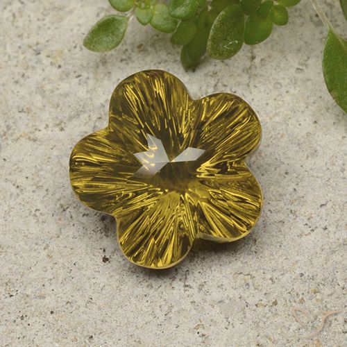 6.05ct 天然 中金 石英, 花形切割, 透明