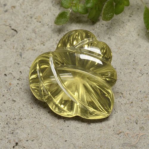 9.29ct 天然 淡黄 石英, 花形切割, 透明