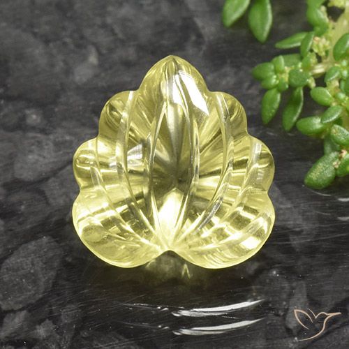 9.79ct 天然 中黄色 石英, 花形切割, 透明