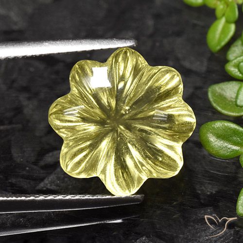 8.23ct 天然 淡菠萝黄 石英, 花形切割, 透明