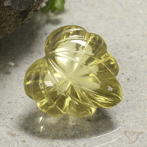 9.86ct 天然 中浅黄色 石英, 花形切割, 透明