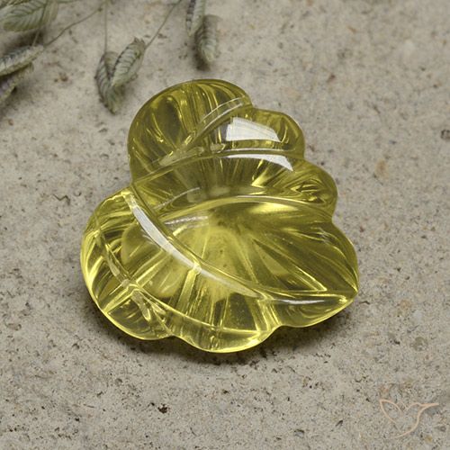 9.77ct 天然 中黄色 石英, 花形切割, 透明