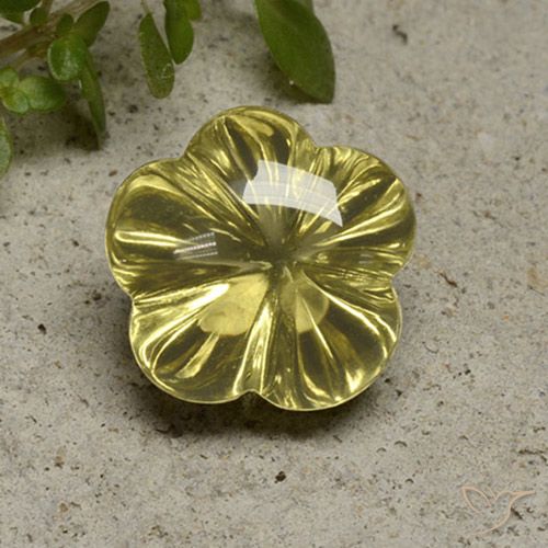 10.17ct 天然 淡黄色 石英, 花形切割, 透明
