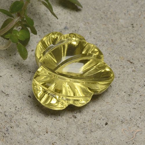7.41ct 天然 中浅黄色 石英, 花形切割, 透明