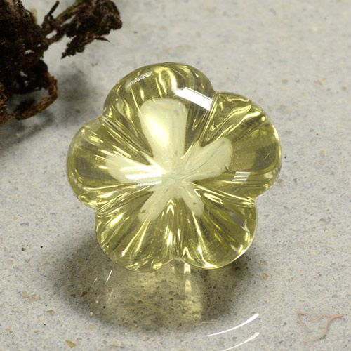 13.66ct 天然 淡黄色 石英, 花形切割, 透明