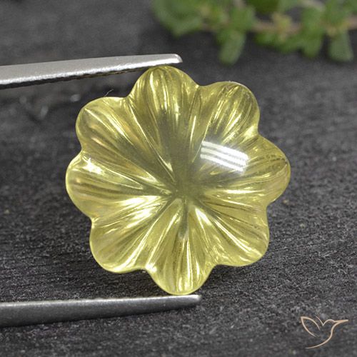 9.33ct 天然 淡菠萝黄 石英, 花形切割, 透明