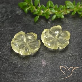 3.99克拉天然石英，花形切割，透明