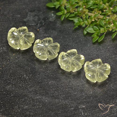 7.80ctw 天然 淡黄色 石英, 花形切割, 透明