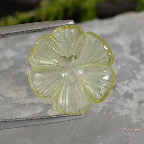 5.62ct 天然 淡菠萝黄 石英, 花形切割, 透明