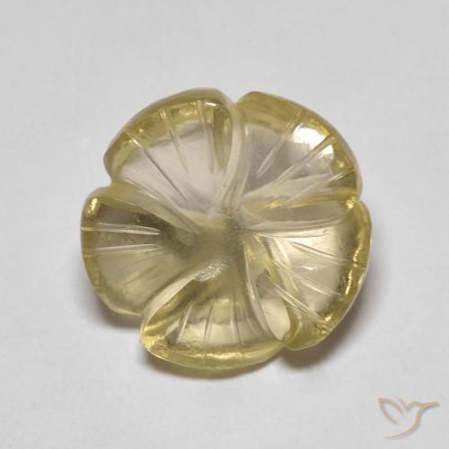 5.46克拉天然石英，花形切割，透明