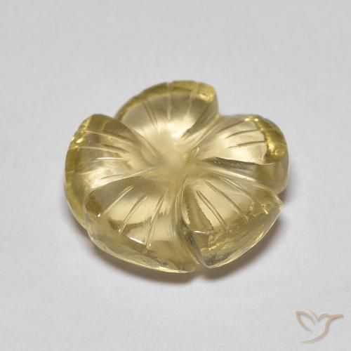 5.46克拉天然石英，花形切割，透明