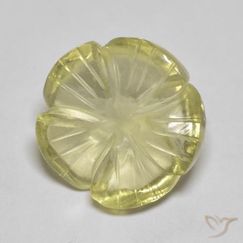 6.91ct 天然 淡黄色 石英, 花形切割, 透明