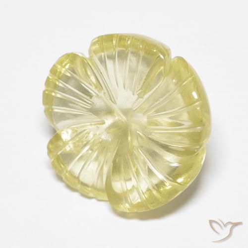 8.94ct 天然 淡黄色 石英, 花形切割, 透明