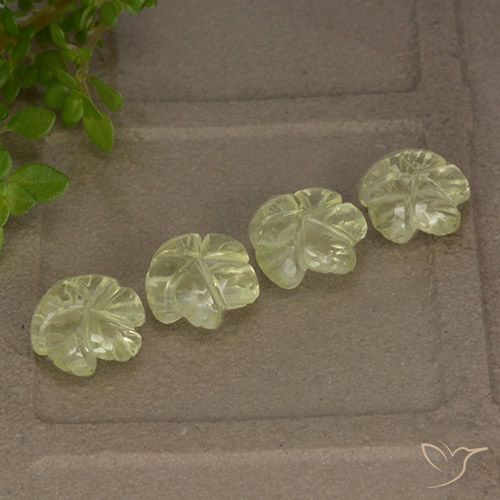 5.04ctw 天然 浅绿黄色 石英, 花形切割, 透明