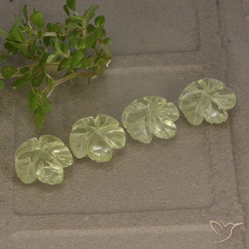 5.10ctw 天然 淡黄色 石英, 花形切割, 透明