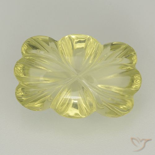 8.61ct 天然 中黄色 石英, 花形切割, 透明