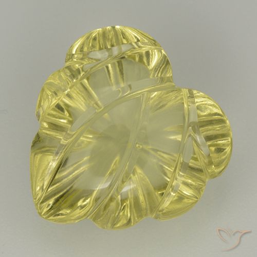 6.85ct 天然 淡黄色 石英, 花形切割, 透明