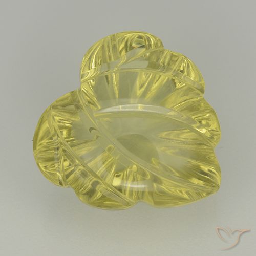7.02ct 天然 淡黄色 石英, 花形切割, 透明